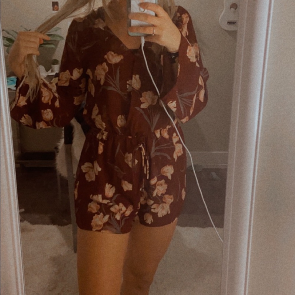 Flowered romper